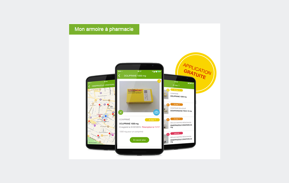 Une application pour que le grand public puisse gérer son armoire à pharmacie !